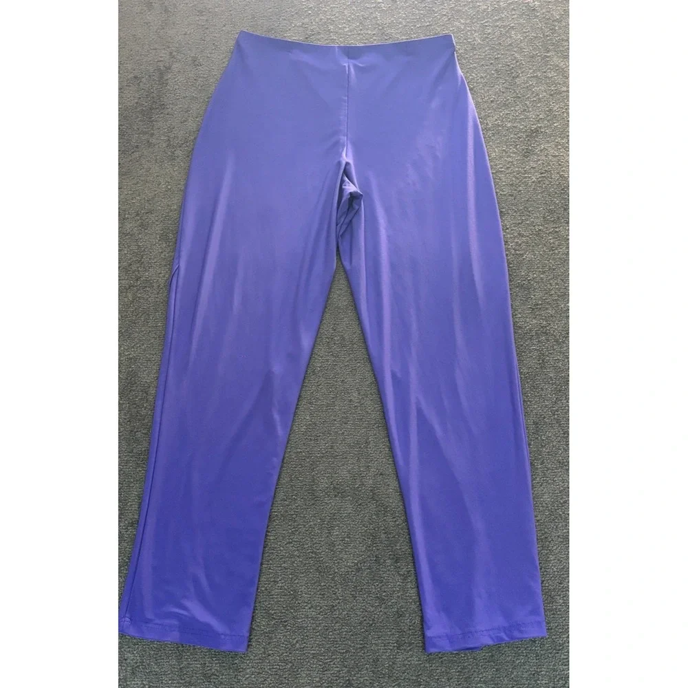 Sympli Legging Women's Size 10 Blue Polyester Stretch Elastic Waist Pull On - Picture 7 of 7